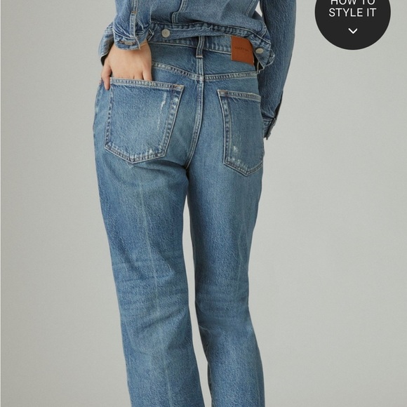 Lucky Brand 90s Loose High Rise Crop Jeans Size 10/30 - Picture 3 of 12